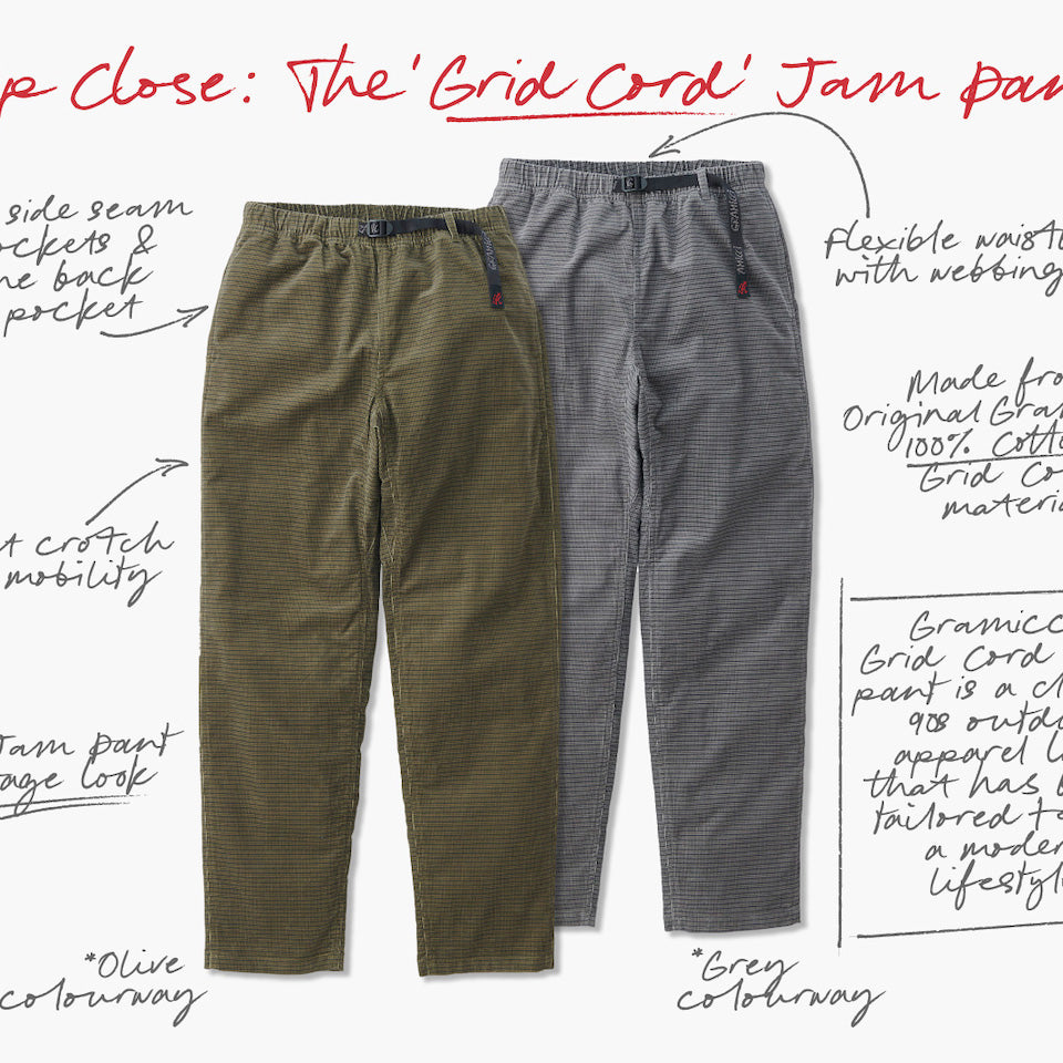 Up Close: The 'Grid Cord' Jam Pants