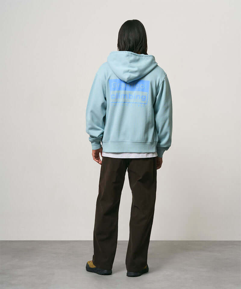 Gramicci Climbing Zip Hooded Sweatshirt Color: STONE BLUE