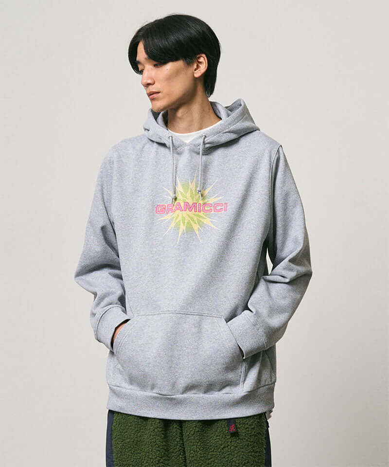 Gramicci Starburst Hooded Sweatshirt Color: GREY HEATHER