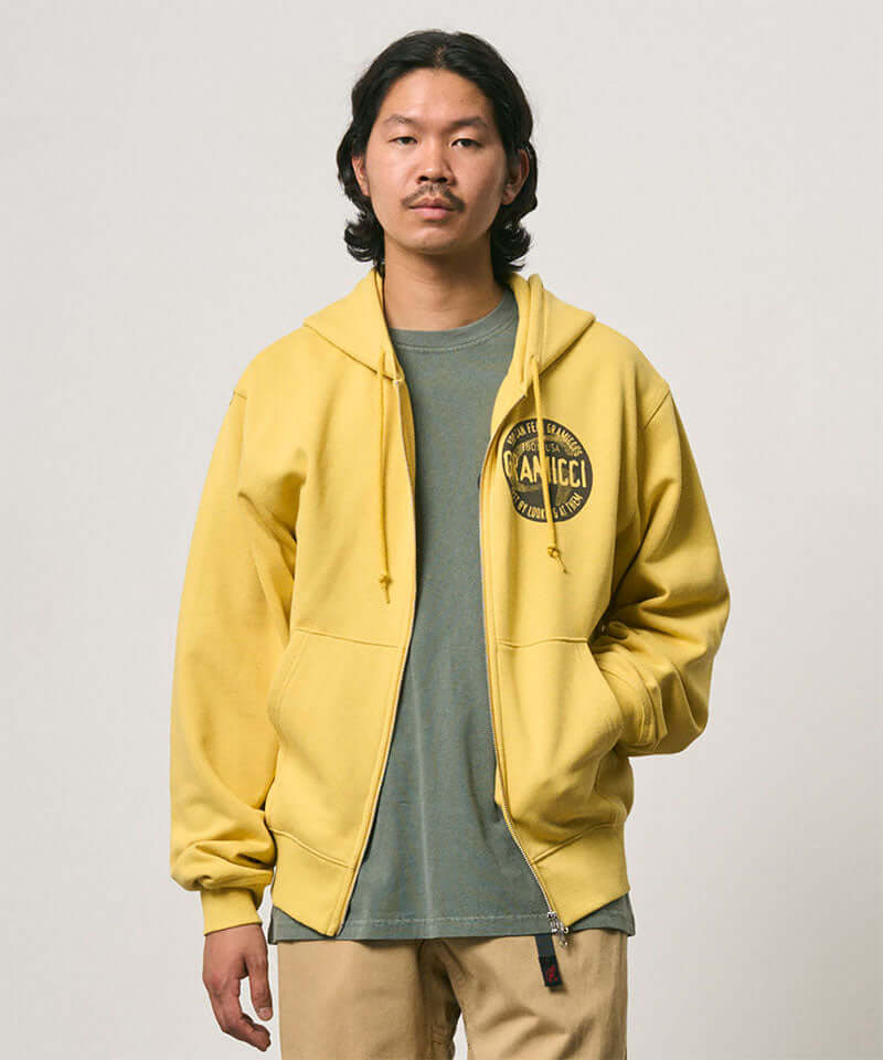 Gramicci Icon Zip Hooded Sweatshirt Color: YELLOW