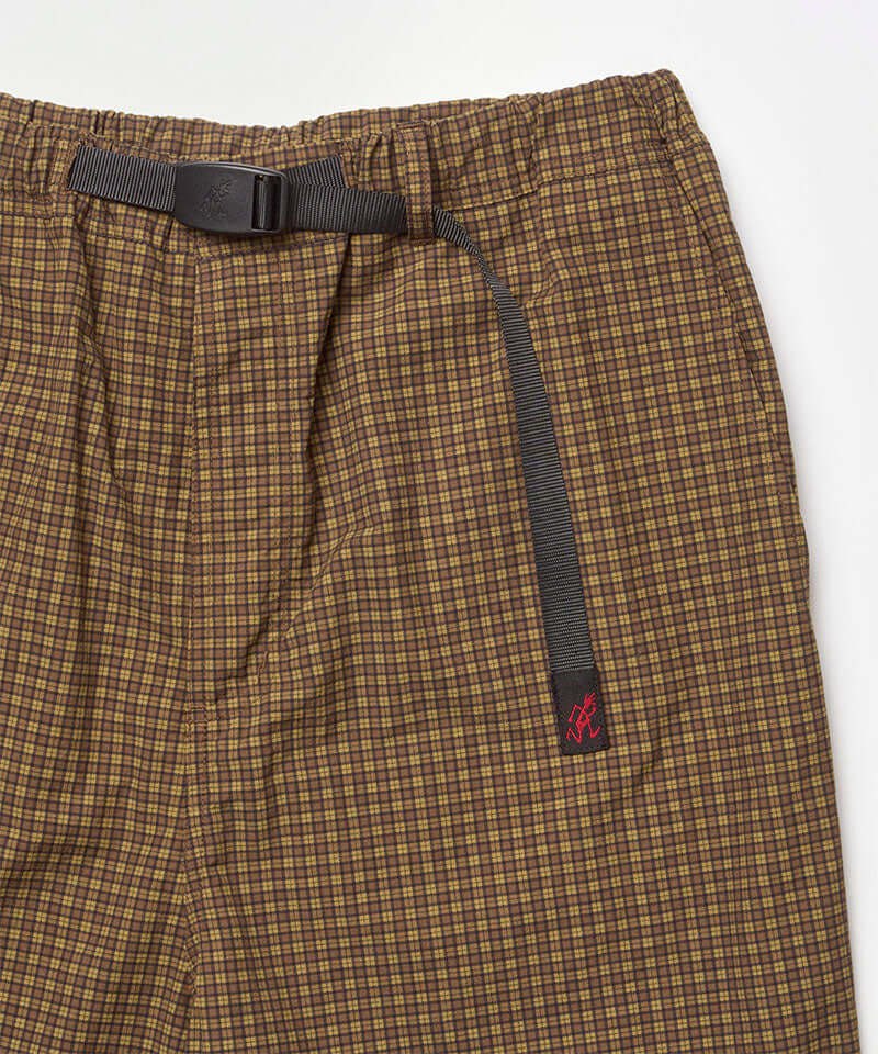 Gramicci Mini Check Nylon Pant Color: BROWN CHECK