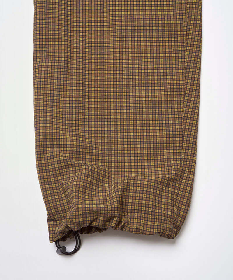 Gramicci Mini Check Nylon Pant Color: BROWN CHECK