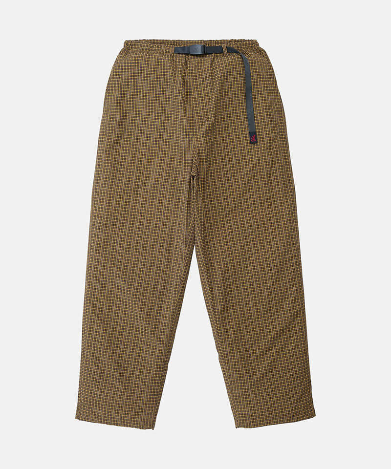 Gramicci Mini Check Nylon Pant Color: BROWN CHECK