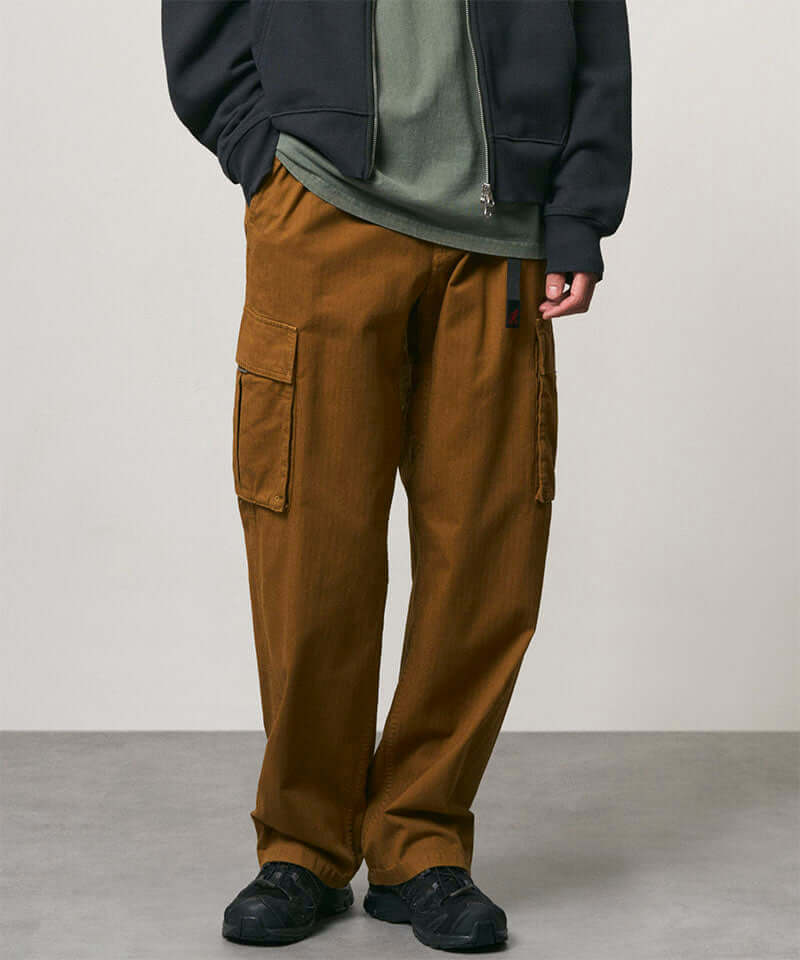 Gramicci Herringbone Cargo Pant Color: UMBER