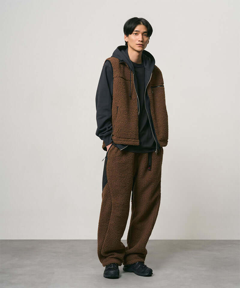 Gramicci Reversible Sherpa Pant Color: DARK BROWN
