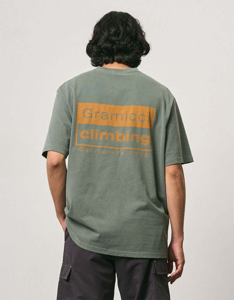 Gramicci Climbing Tee Pigment Dyed Color: SAGE PIGMENT