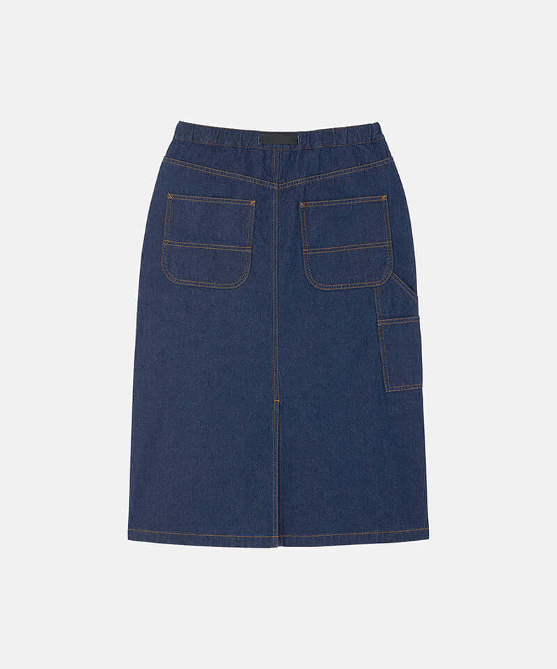 Gramicci Denim Carpenter Skirt Color: RINSED INDIGO