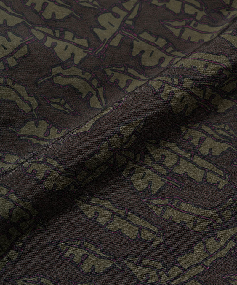 Brown leaf colored colored Gramicci Nylon Packable G-Short fabric swatch.