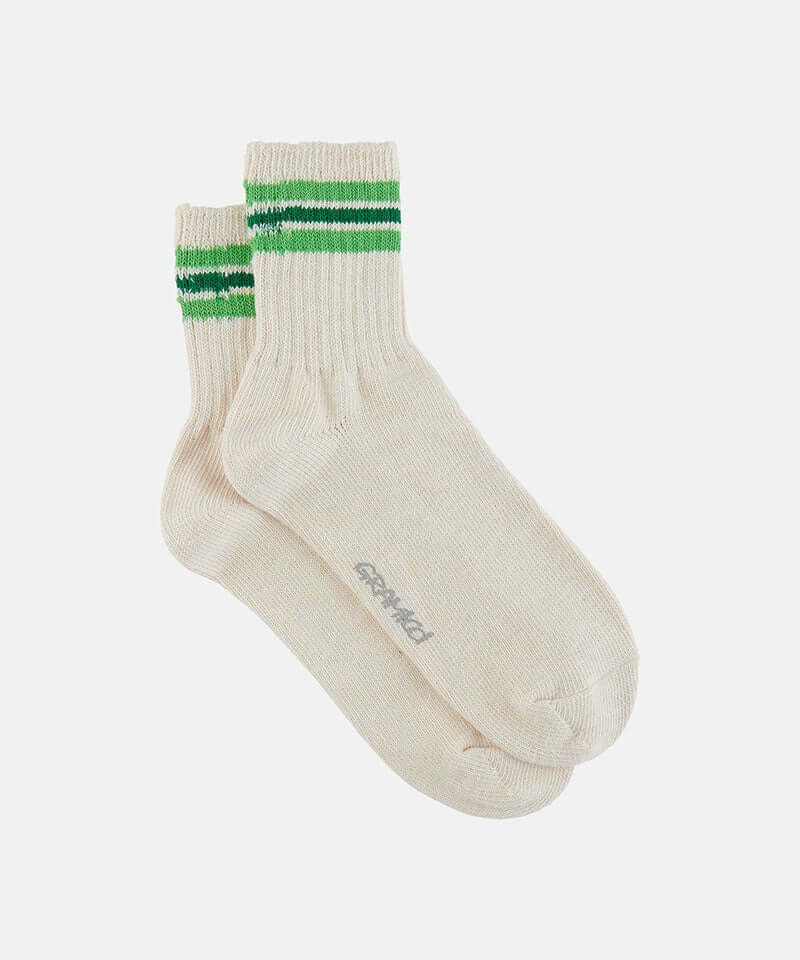 Gramicci Hemp Blend Stripe Socks Color: FOREST