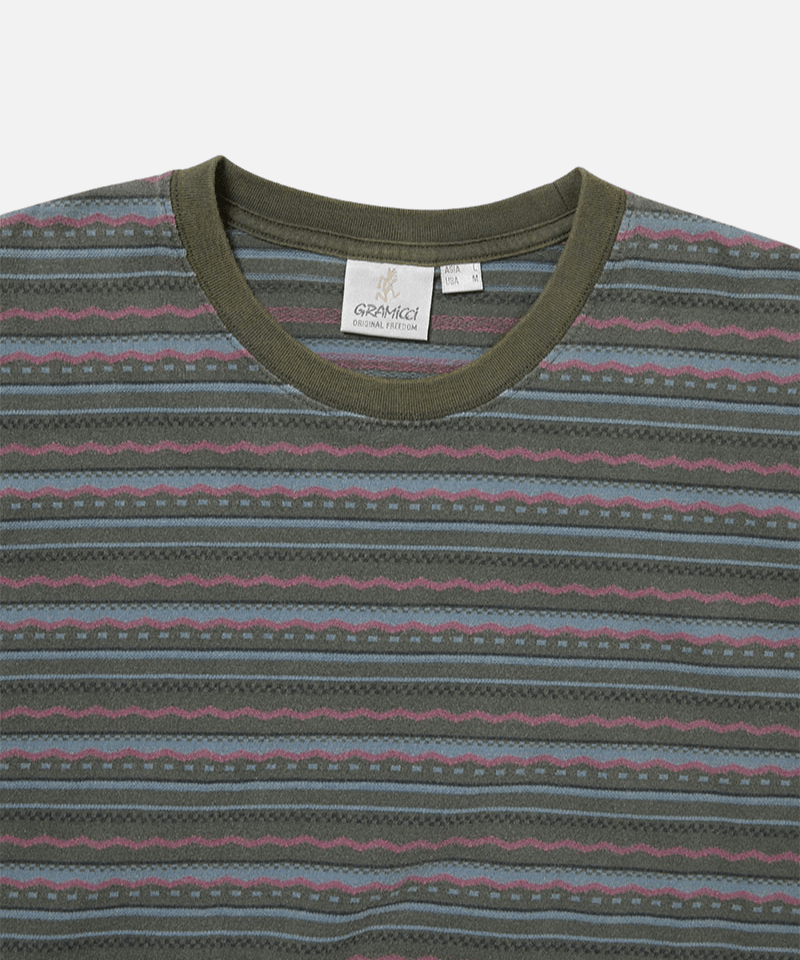 Gramicci Gramicci & thisisneverthat Faded Striped Tee Color: SAGE