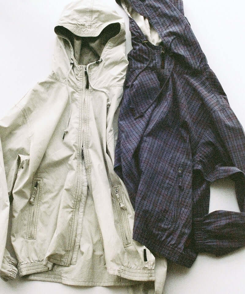 Gramicci Gramicci & thisisneverthat Washed Wind JacketS Color: NAVY PLAID and GREY