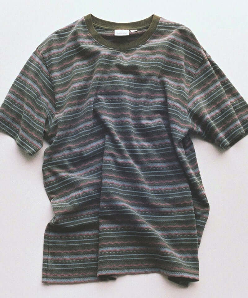 Gramicci Gramicci & thisisneverthat Faded Striped Tee Color: SAGE
