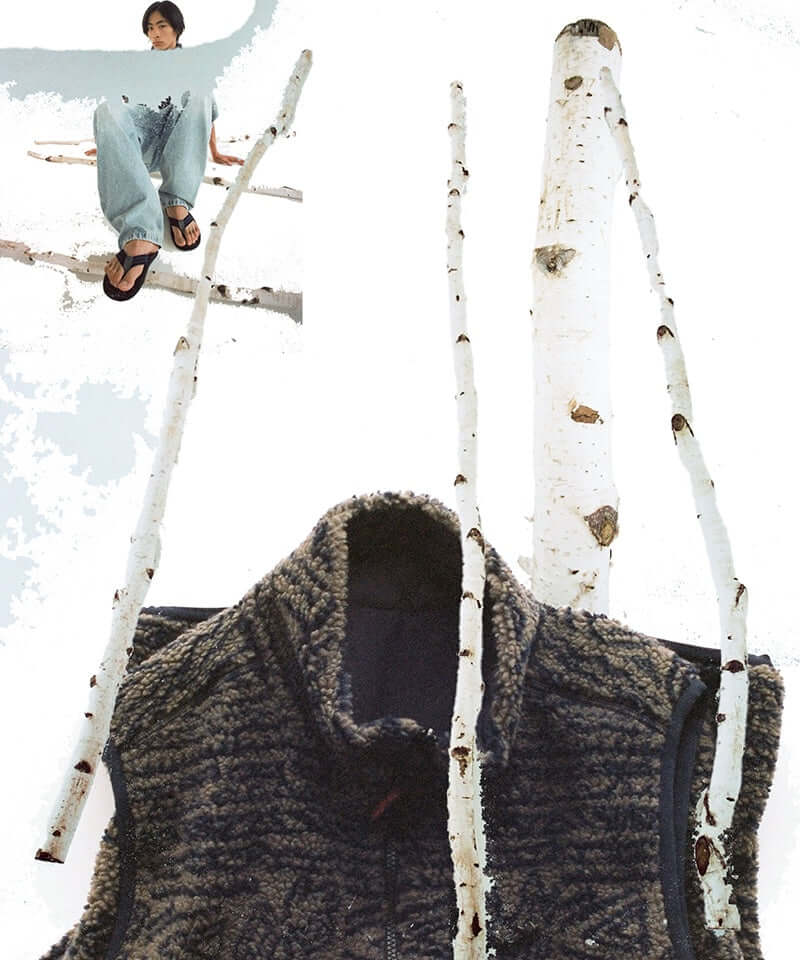 Gramicci Gramiccic & thisisneverthat Reversible Fleece Vest Color: DARK NAVY