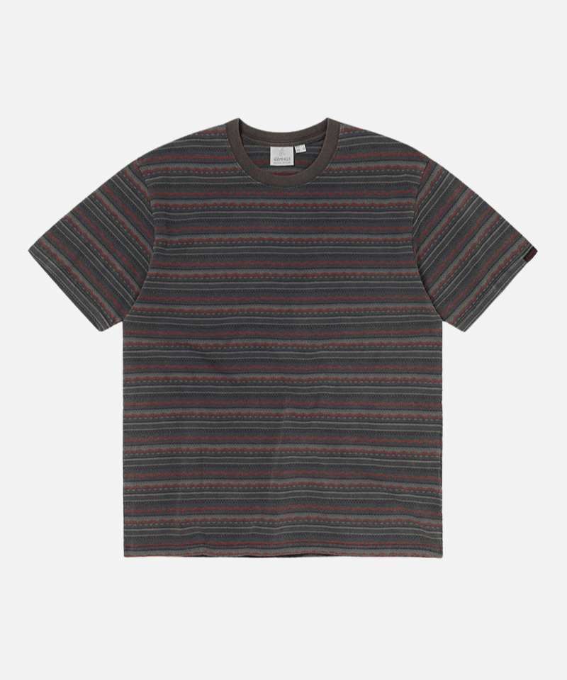 Gramicci Gramicci & thisisneverthat Faded Striped Tee Color: CHARCOAL