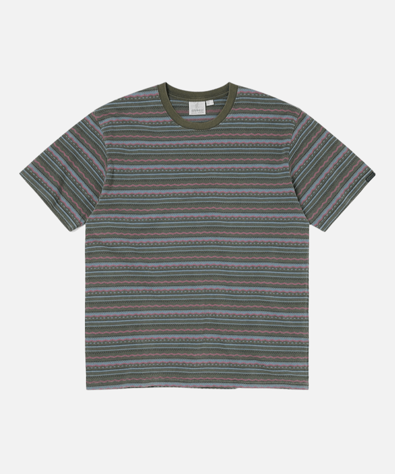Gramicci Gramicci & thisisneverthat Faded Striped Tee Color: SAGE