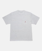 Gramicci ash heather One Point Tee against a light-tone background.