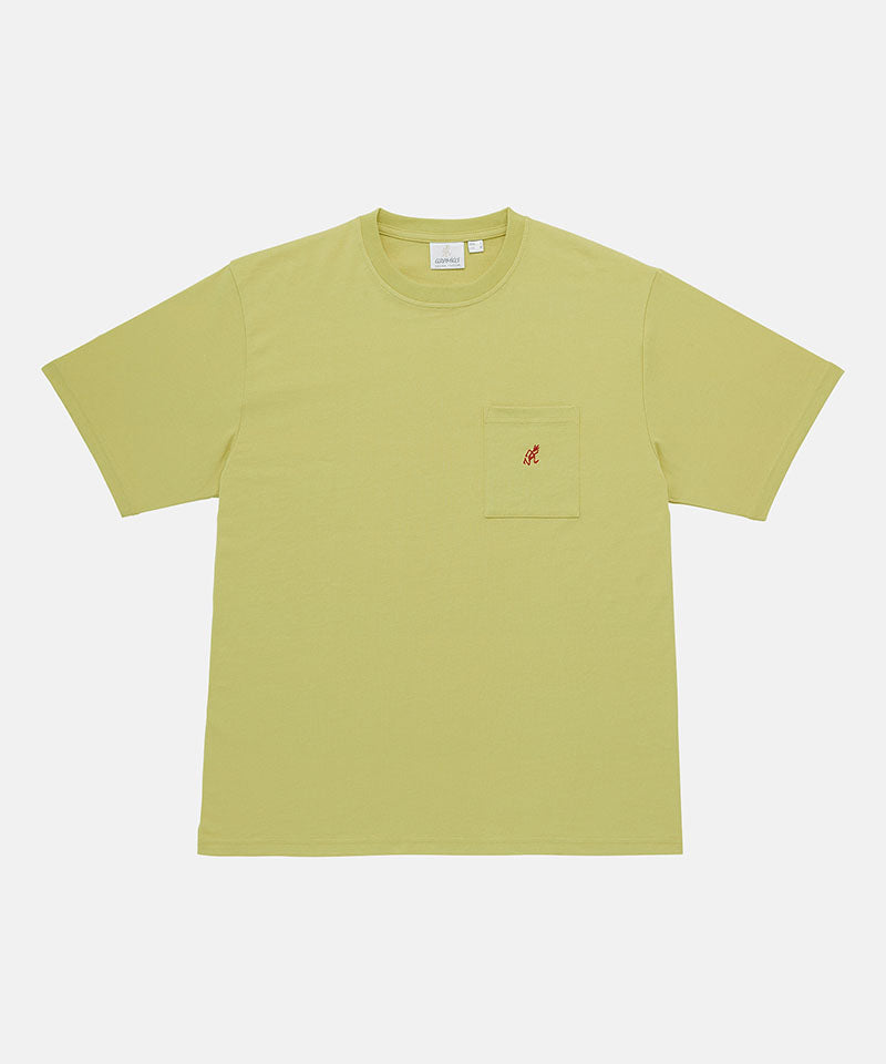 Gramicci sweet pea colored One Point Tee against a light-tone background.