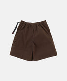 Back view of a Gramicci G-Skort in the color chocolate on a light-tone background.