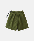 Back view of a Gramicci G-Skort in the color olive on a light-tone background.