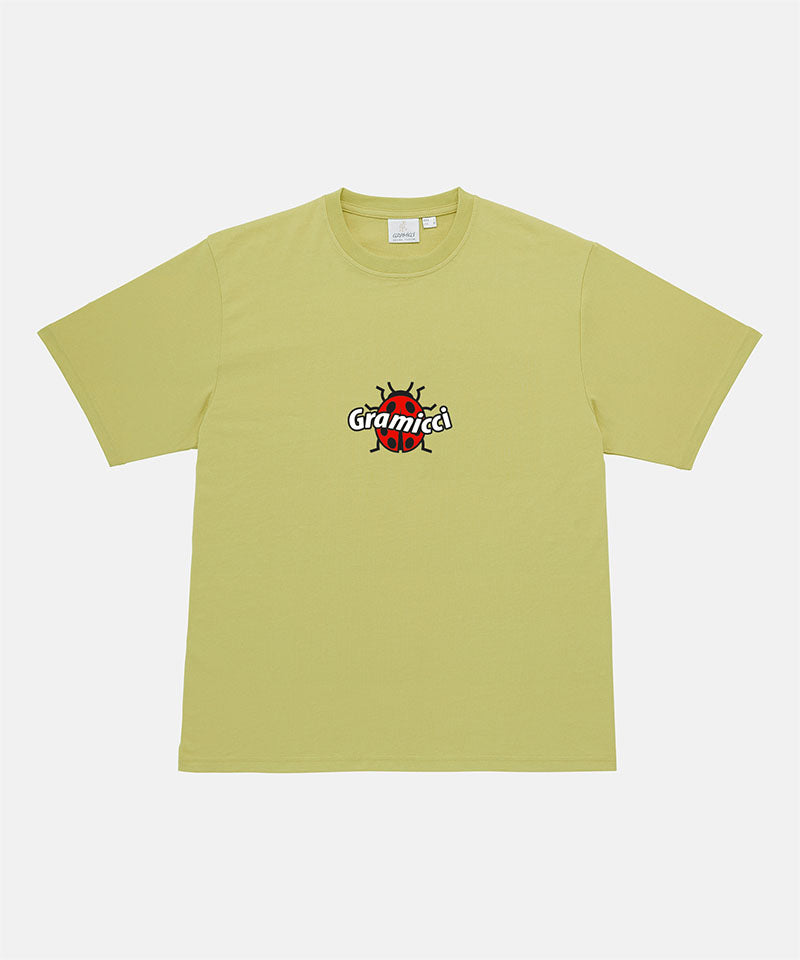 Gramicci sweet pea colored Ladybug Tee with a graphic against a light-tone background.