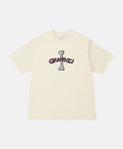 Gramicci natural pigment colored Bone Tee Pigment Dyed with a graphic against a light-tone background.