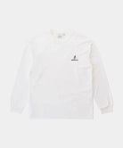 Gramicci white One Point Logo Long Sleeve Tee with a graphic against a light-tone background.