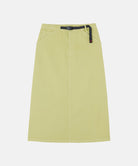 Elm pigment colored Gramicci 5-Pocket Skirt against a light-tone background.