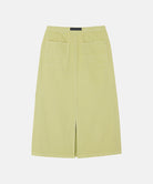 Back view of a elm pigment colored Gramicci 5-Pocket Skirt against a light-tone background.