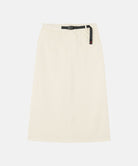 Greige colored Gramicci 5-Pocket Skirt against a light-tone background.