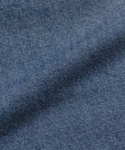 Blue colored Gramicci Japanese Chambray Shorts fabric swatch.