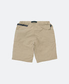 Back view of milk tea colored Gramicci Nylon Cliff Short on a light-tone background.