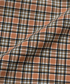 Brick check colored colored Gramicci Checkered Shell Shorts fabric swatch.