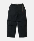 Black Gramicci Nylon Paneled Trek Pants with a belt against a light-tone background.