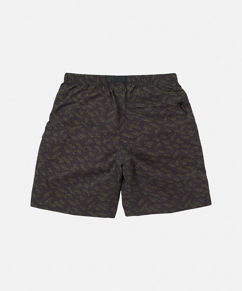 Back view of brown leaf colored Gramicci Nylon Packable G-Short on a light-tone background.