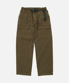Bark pigment Gramicci EQT Pant with a belt against a light-tone background.