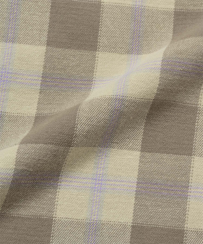 Shadow plaid colored colored Gramicci Swell Short Shadow Plaid fabric swatch.