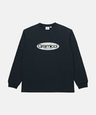 Gramicci vintage black Gramicci Outdoor Gear L/S Tee with a light beige graphic against a light-tone background.