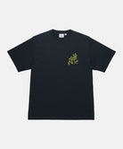 Gramicci vintage black Running Man Tee with lime green graphic against a light-tone background.