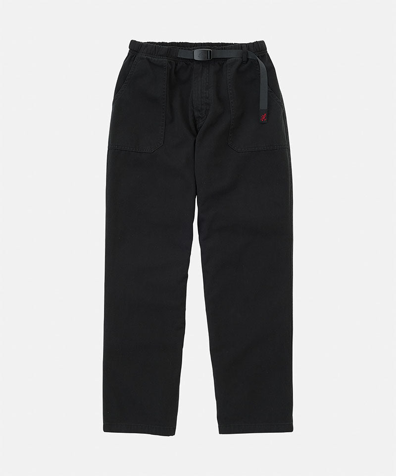 Black Gramicci Women's Brooks Pants with a belt against a light-tone background.