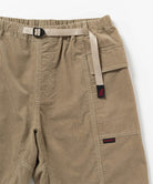 Close-up of Gramicci Women's Corduroy Utility Short in the color beige against a light-tone background.