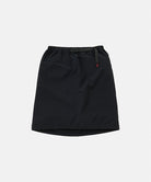 Gramicci black Nylon Packable Midi Skirt against a light-tone background.