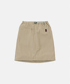 Gramicci milk tea colored Nylon Packable Midi Skirt against a light-tone background.